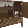 James Martin Vanities 36'' Vanity, Mid Century Walnut w/ Single Hole 3 CM White Zeus Quartz Top & Backsplash 485-V36-WLT-1WZ